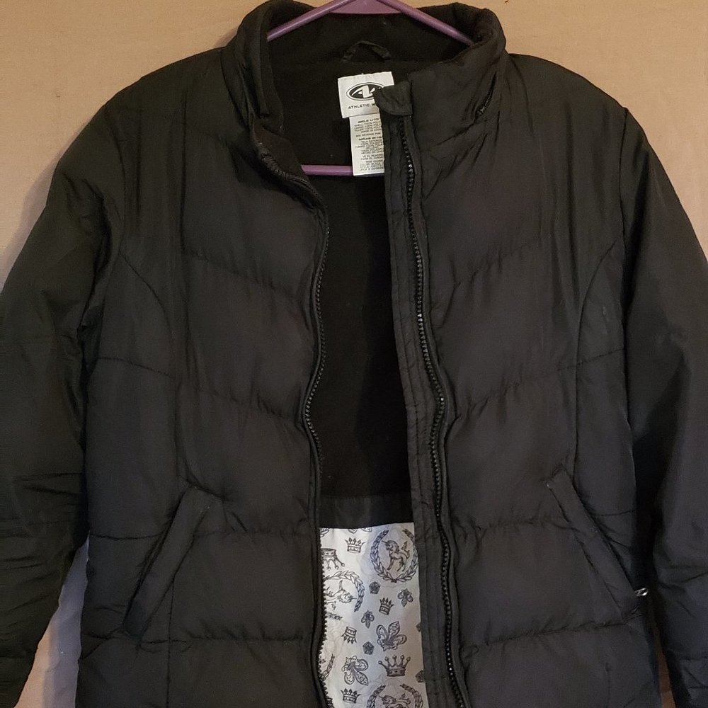 Athletic Works, Black Winter Coat, Size Large (10-12)